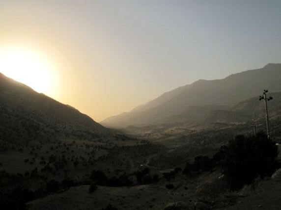 Sunset over the valley of Qandil 