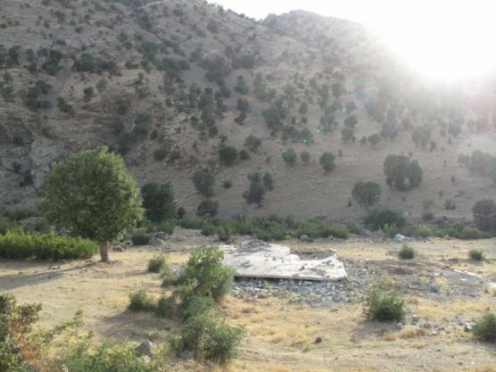 Village house in Qandil said by the PKK to have been flattened by Turkish Air Force action.