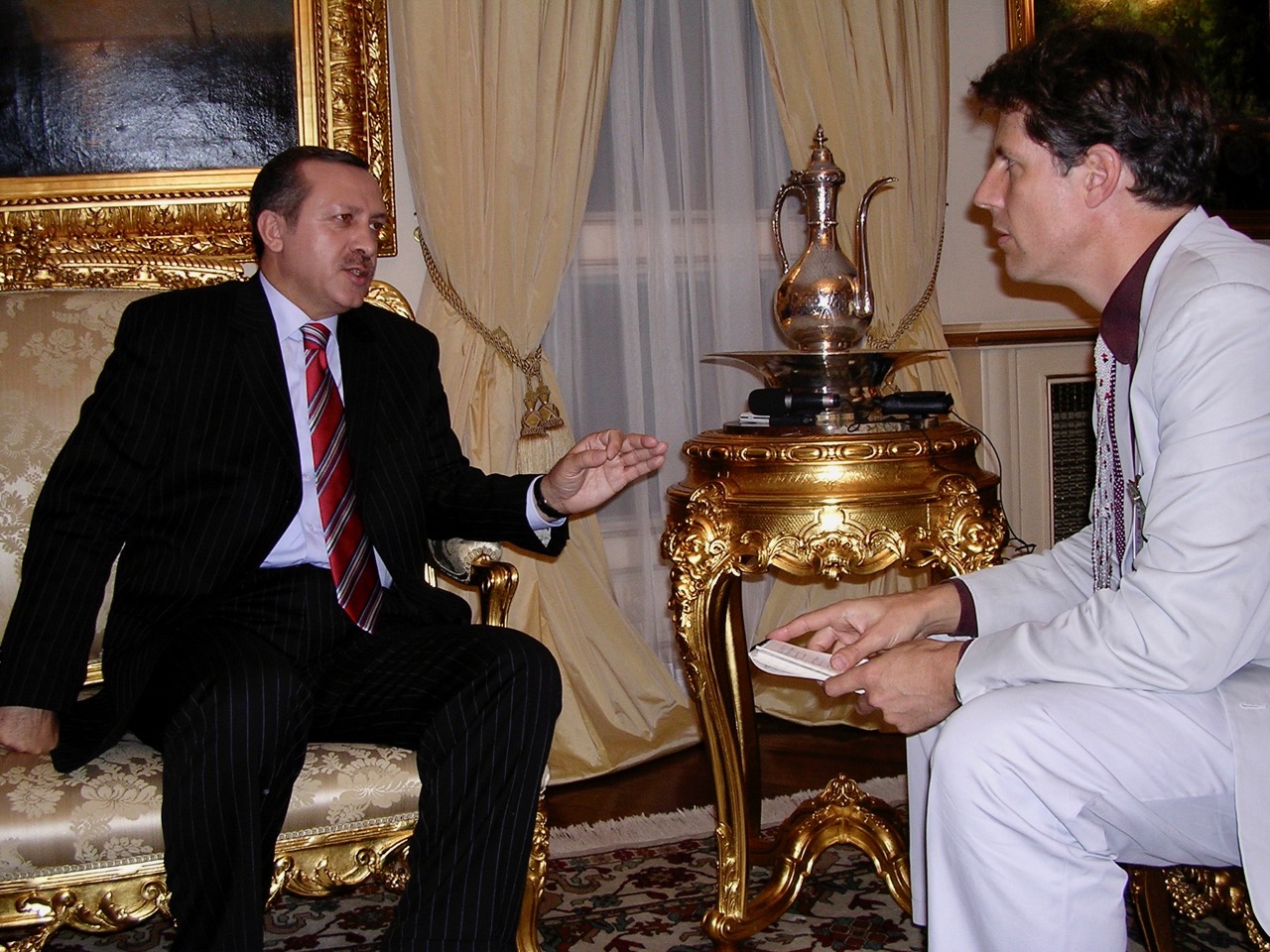 Erdogan and Hugh Pope